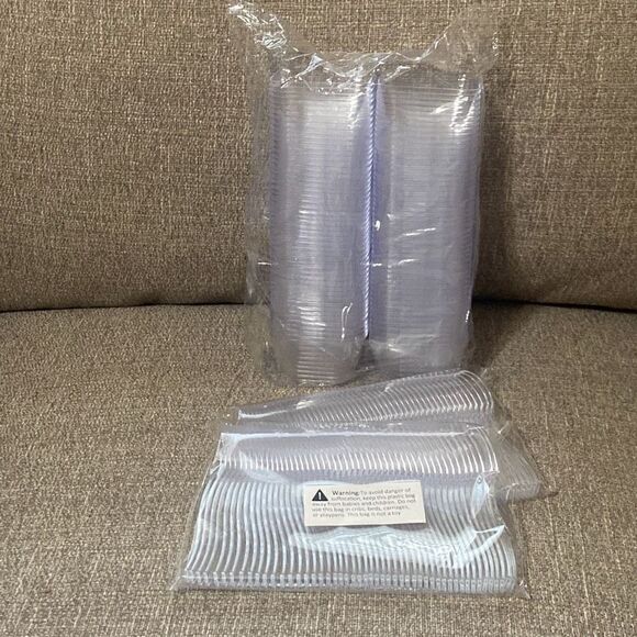 Jolly Chef Clear Plastic MINI Dessert Cups & Spoons 2.6 oz 100 Pack Fully Sealed - Picture 4 of 6